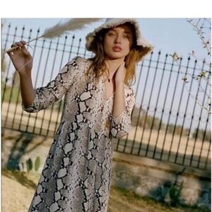 Anthropologie Maeve Dress Women's Size XS Juno Snake Print Pullover Swing Boho
